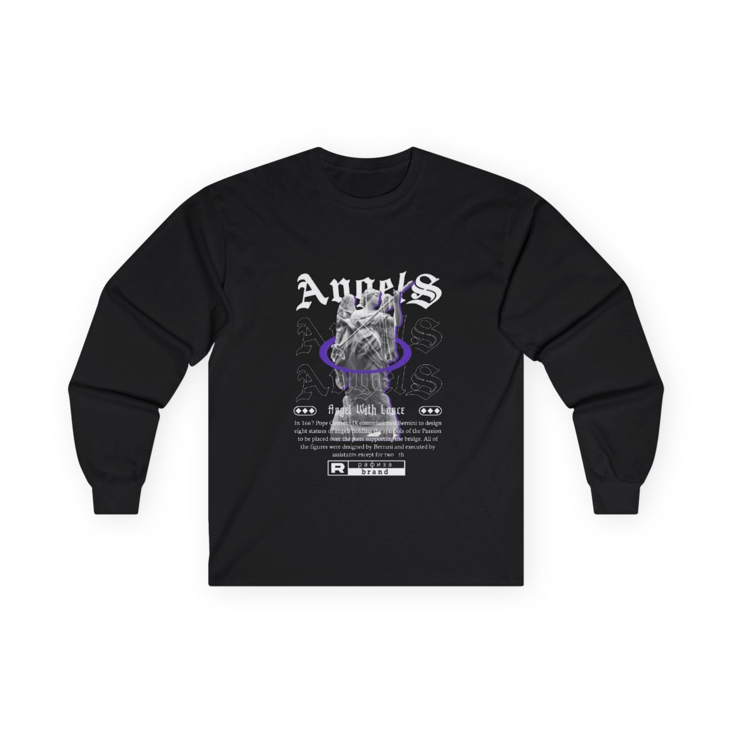 Camiseta Manga Comprida “Angel With Lance” – Arte Clássica x Streetwear