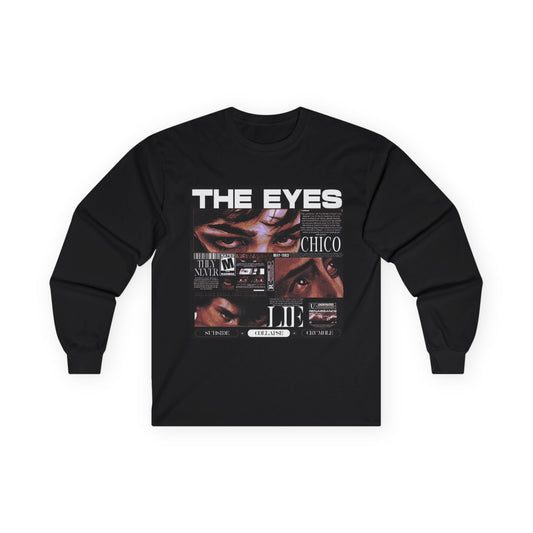 Camiseta Manga Comprida “The Eyes” – Estética Grunge e Experimental
